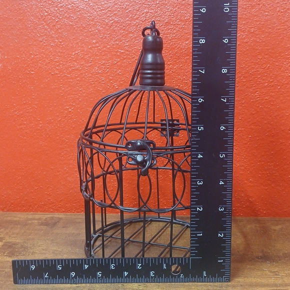 Hanging Metal Birdcage Candle Holder Lantern Home Decor, 6x10" - Picture 7 of 8